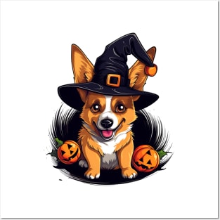 Halloween Pembroke Welsh Corgi Dog #2 Posters and Art